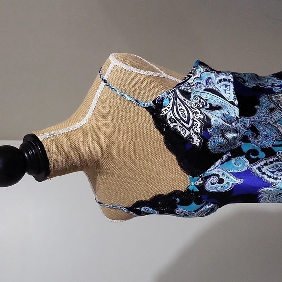 Apt 9 Parsley floral Print Babydoll Chemise/Lingerie in size Large - Picture 4 of 8